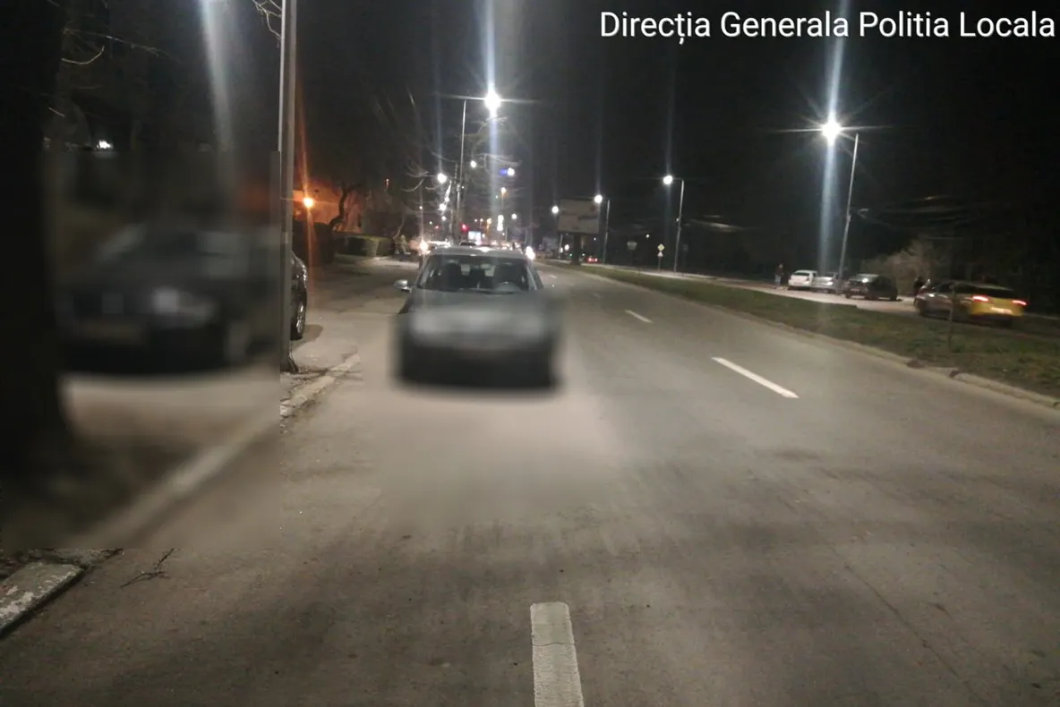 Șofer băut, prins de polițiștii locali după ce a lovit un autovehicul parcat