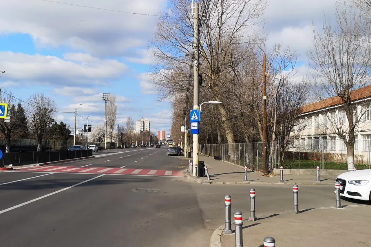 Sens giratoriu provizoriu în zona Școlii Gimnaziale Nr. 8
