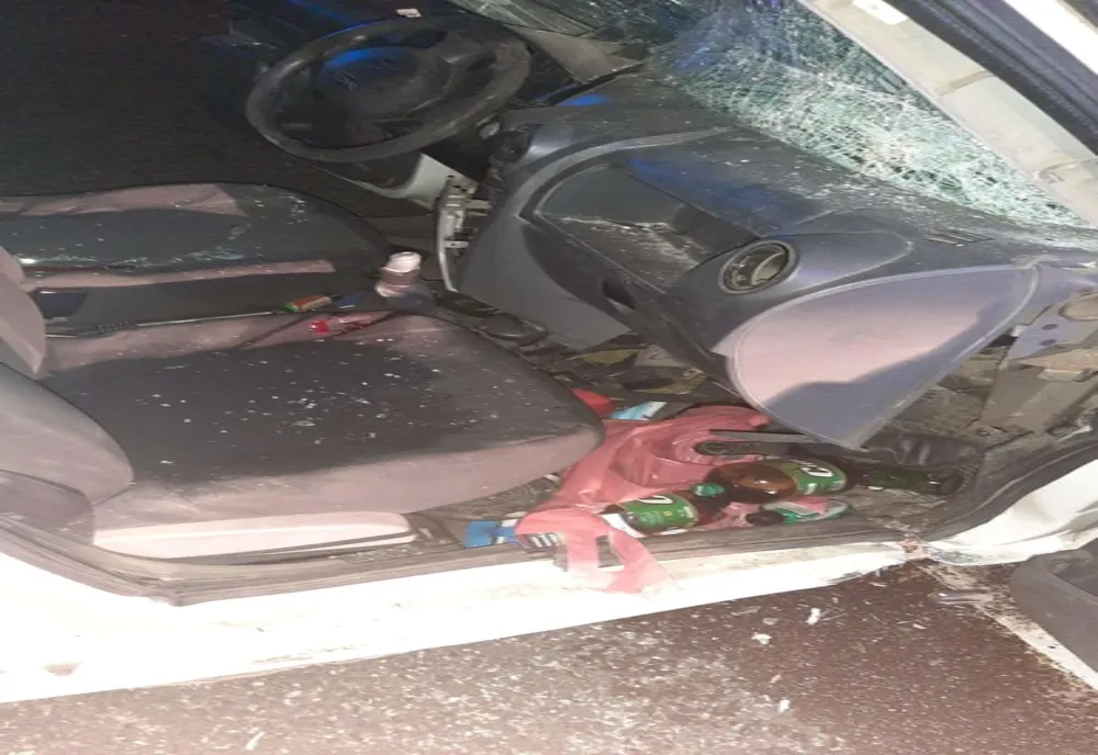 FOTO | Șofer beat și cu permis provizoriu, accident pe Autostrada A2