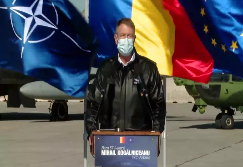    Klaus Iohannis merge  duminică Baza 57 Aeriană de la Mihail Kogălniceanu
