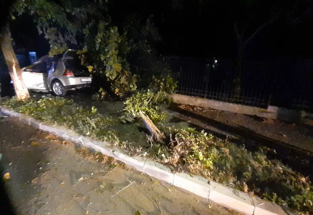 Tânăr carbonizat după ce mașina în care se afla a lovit un copac şi a luat foc