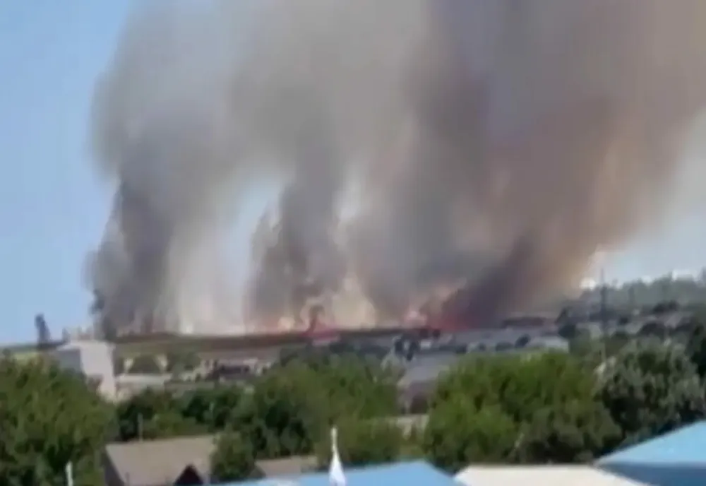 VIDEO Incendiu violent între Lumina și Năvodari. Fumul se vede și din Constanța