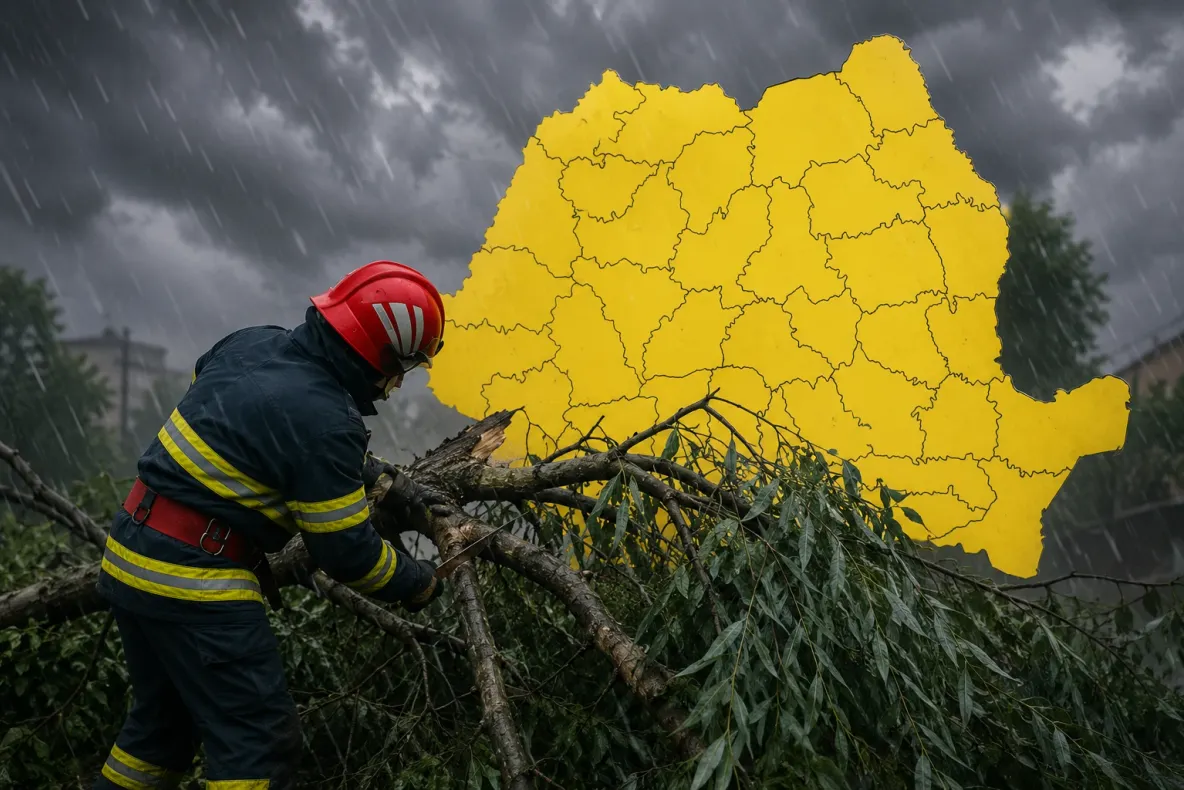 Furtunile pun România în alertă! IGSU le recomandă oamenilor să evite deplasările și activitățile în aer liber
