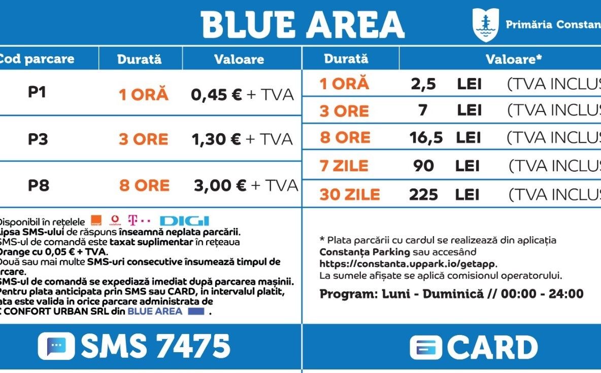 Nou sistem de plată a parcării în Constanța, din 15 aprilie