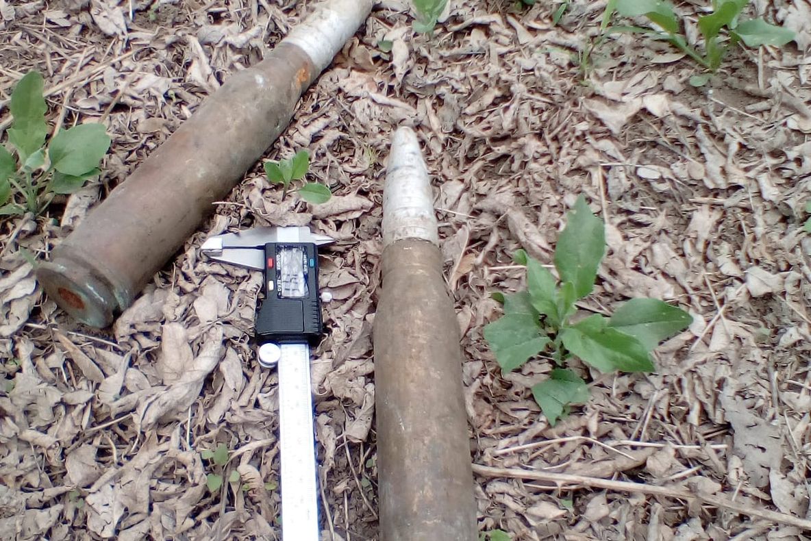 Două proiectile de artilerie, din perioada conflictelor militare, găsite în Constanța