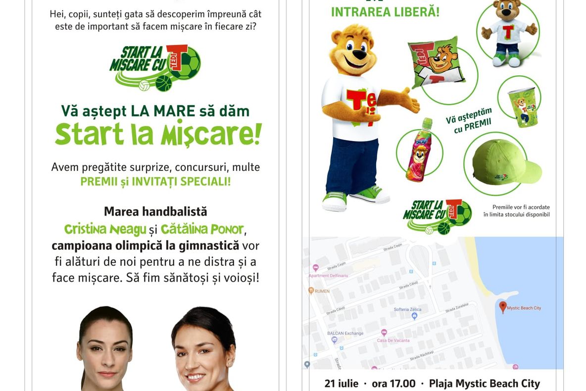 Cătălina Ponor și Cristina Neagu invită la mișcare pe plajă