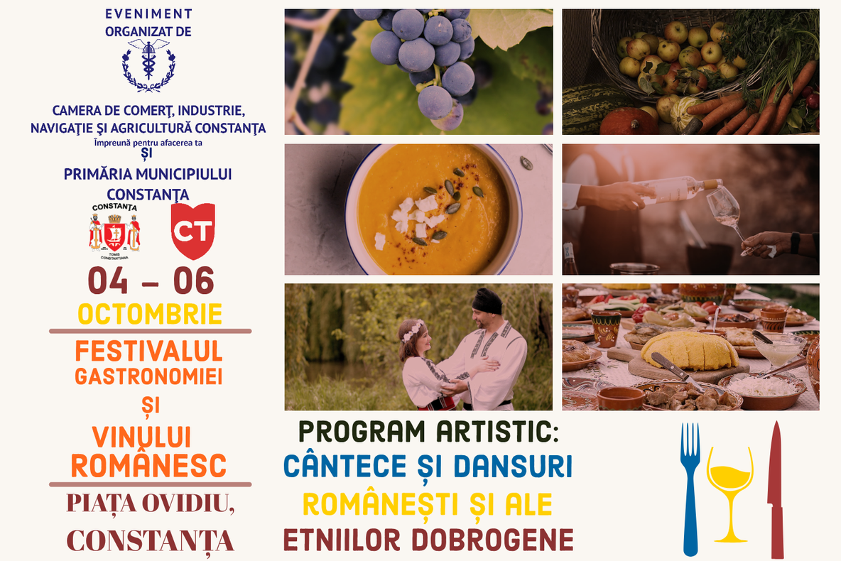 Festival al Gastronomiei și Vinului Românesc, la Constanța