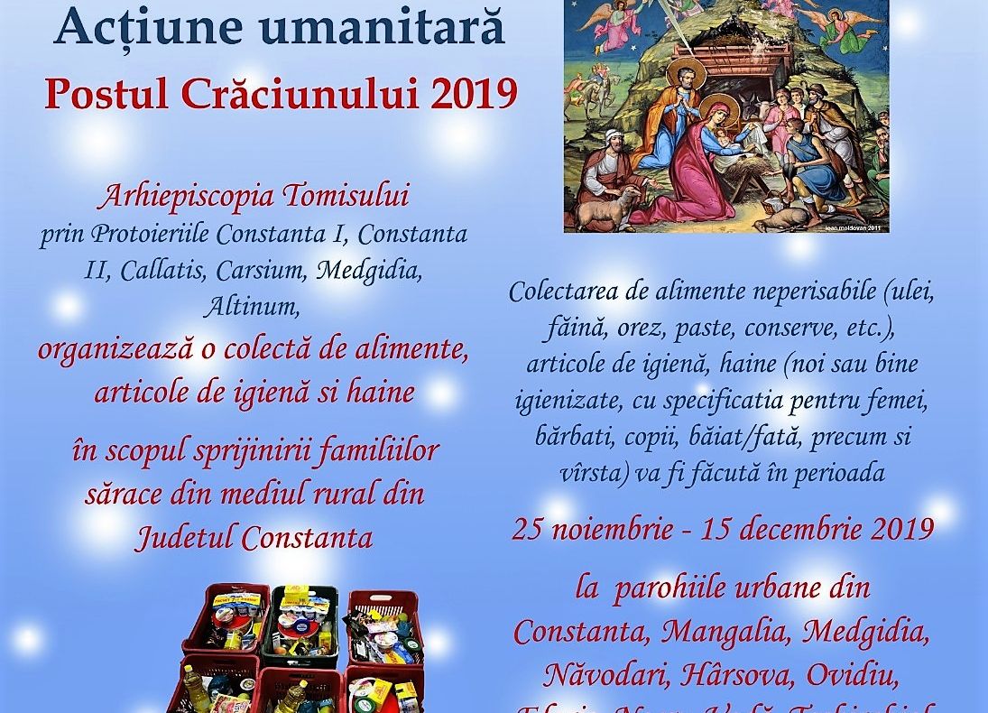 Peste 1.000 de familii sărace din Constanța, ajutate prin Campania „De Crăciun, fii bun!”