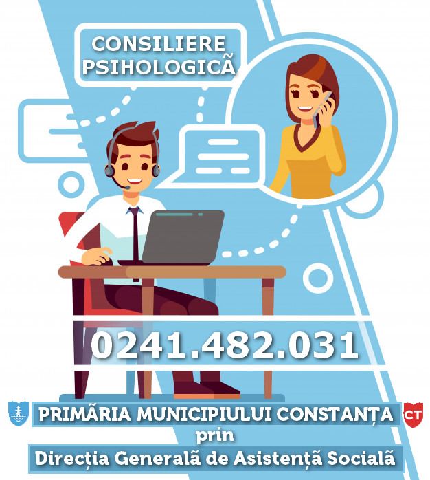  Consiliere psihologică gratuită oferită de Primăria municipiului Constanța