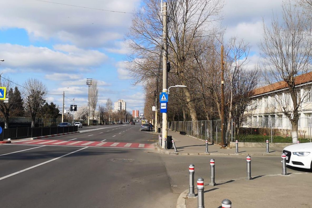 Sens giratoriu provizoriu în zona Școlii Gimnaziale Nr. 8