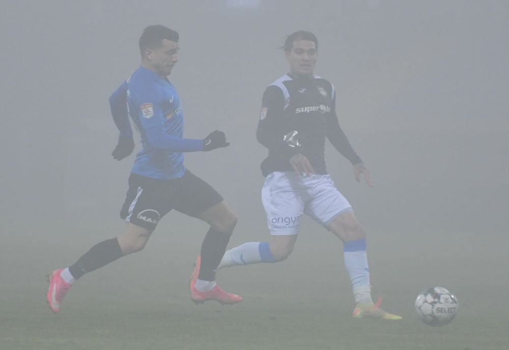 Viitorul – Poli Iași, oprit din cauza ceții