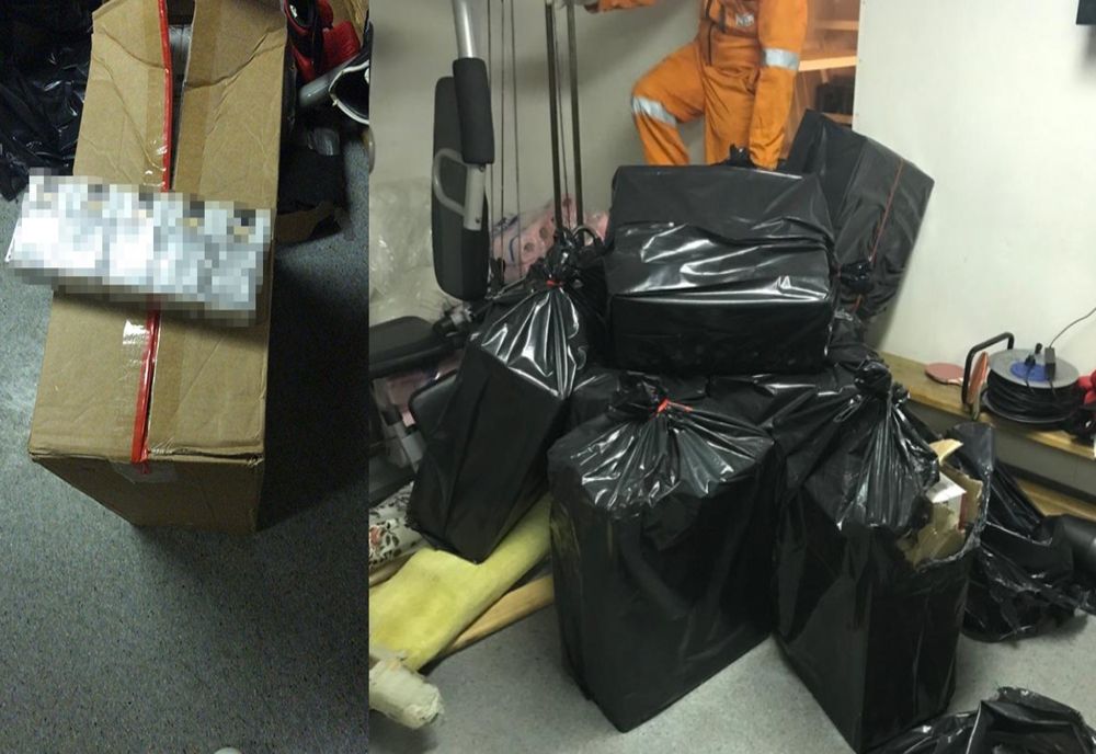 VIDEO Contrabandă în Portul Constanța. Câinele polițist Pobaya „a mirosit” țigările ascunse pe o navă