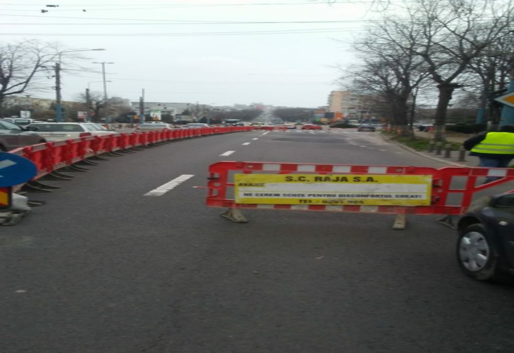 Trafic îngreunat pe bulevardul Mamaia din municipiul Constanța