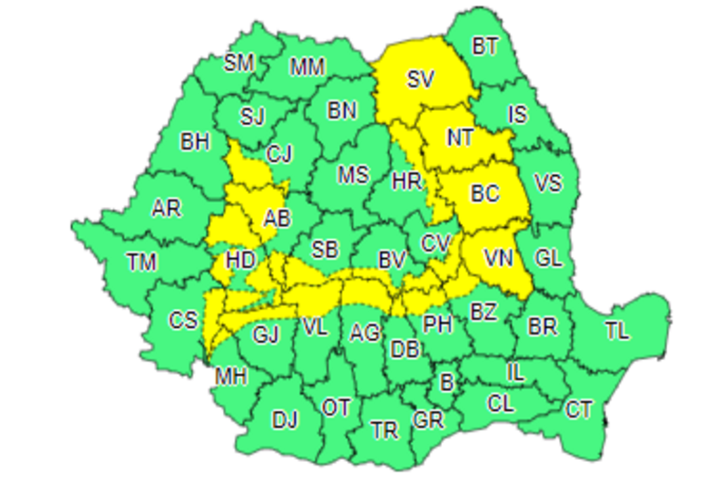 Minivacanța, sub COD GALBEN de ninsoare și viscol! HARTA ZONELOR AFECTATE