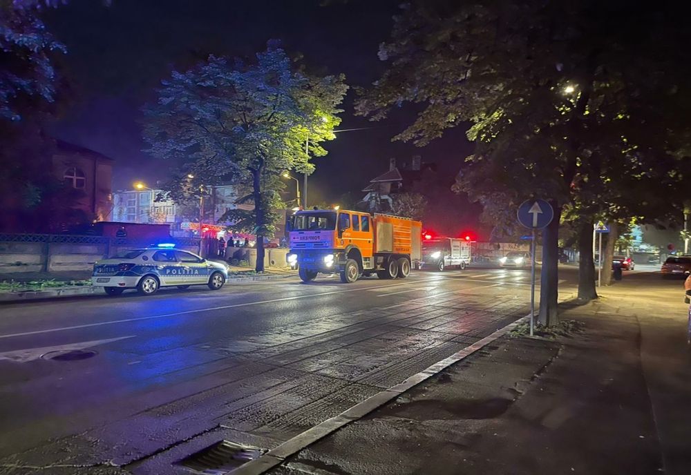 VIDEO Incendiu lângă Consulatul Turc. Autoritățile în alertă