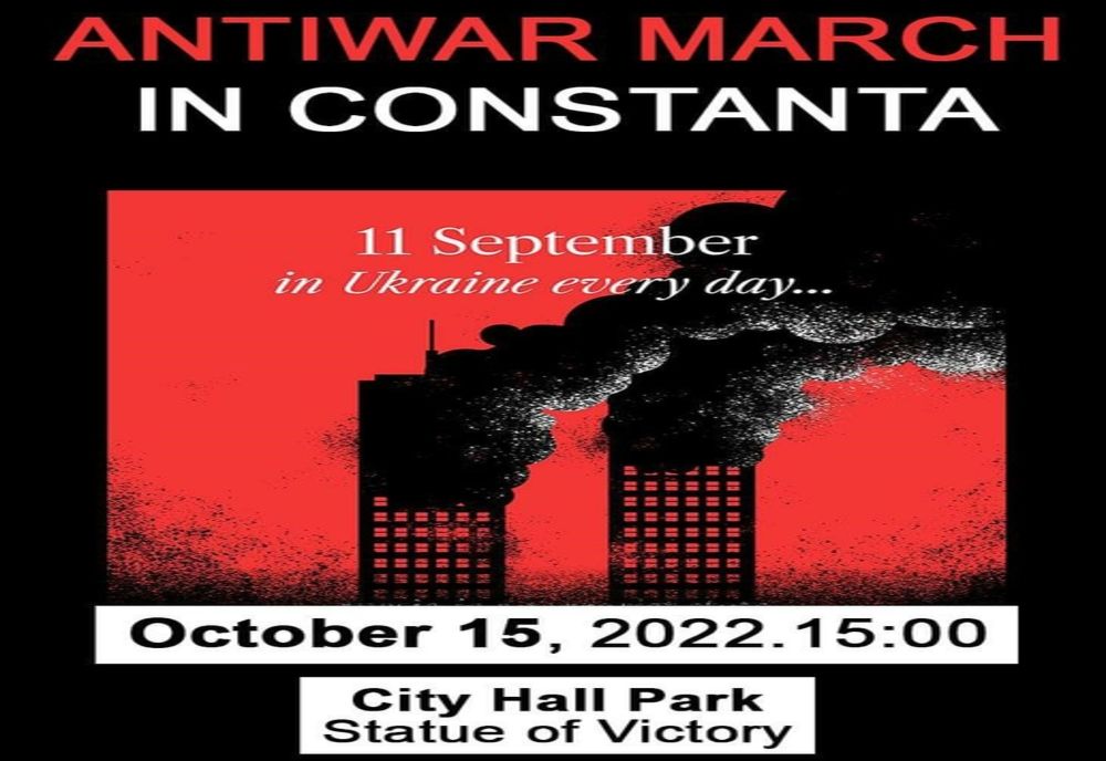 Ucrainenii din Constanța, protest împotriva crimelor de război 