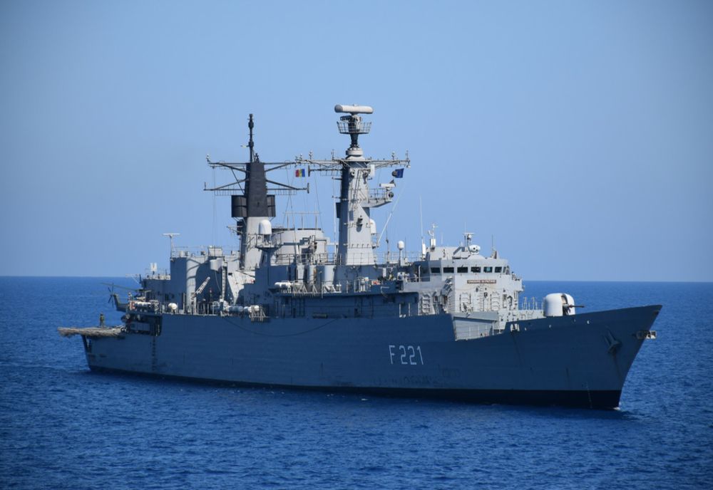 FOTO Fregata Regele Ferdinand misiune în Marea Mediterană: peste 100 de interogări ale navelor comerciale 