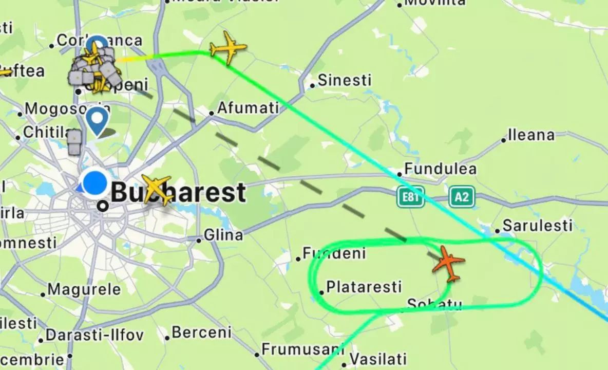 Incident aviatic în Capitală: un avion care zbura spre Egipt revine de urgență la sol