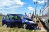 Mașină lovită de tren în județul Constața