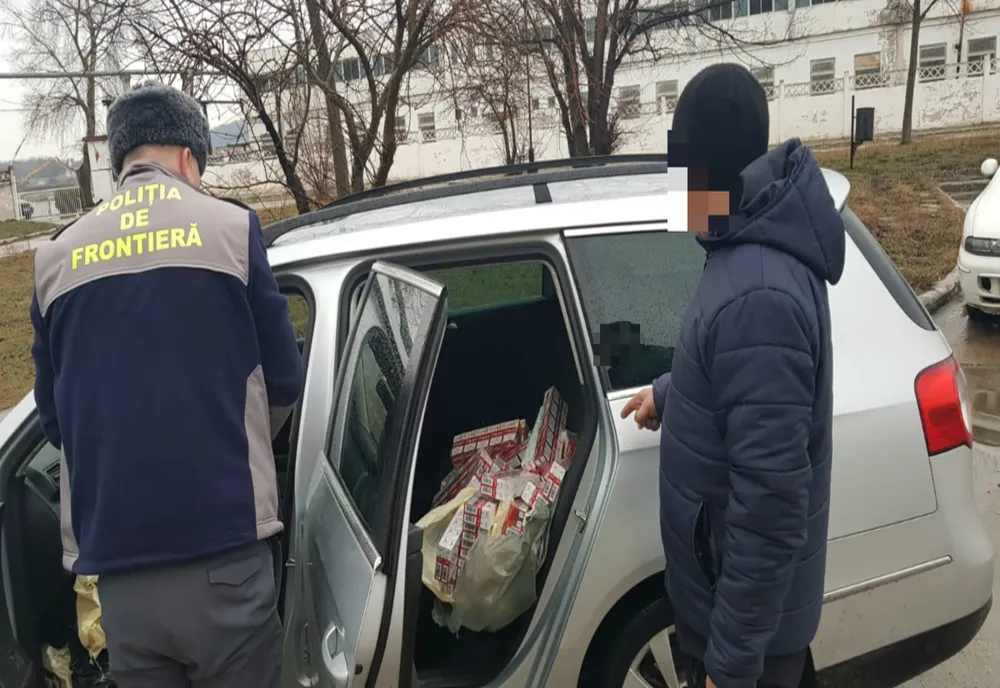 Contrabandist ialomițean prins de polițiști cu mii de pachete de țigări în mașină