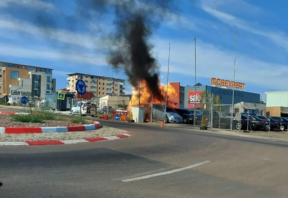 VIDEO| Incendiu puternic la o conductă de gaz