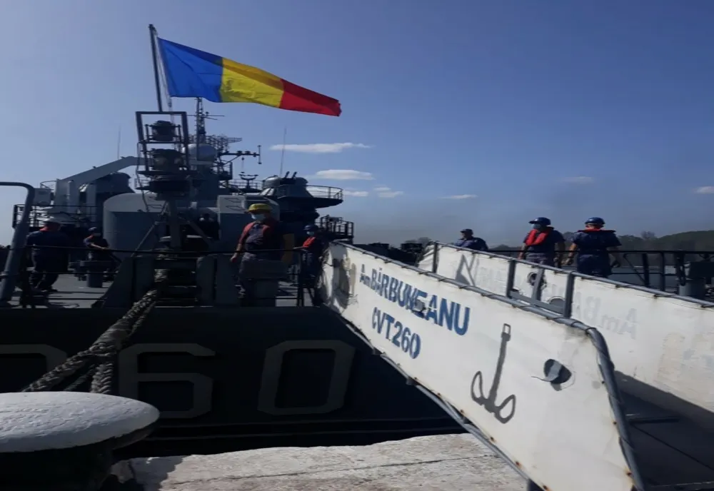 Navă militară românească, la un exercițiu în Marea Neagră