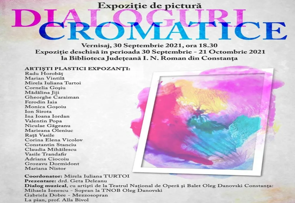 21 de artiști plastici dobrogeni în cadrul expoziției „Dialoguri cromatice”