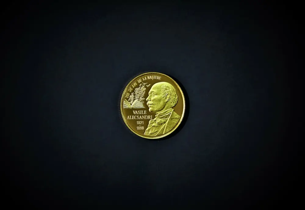 Lansarea in circuitul numismatic a monedei aniversare din aur cu tema 200 ani de la nasterea lui Vasile Alecsandri