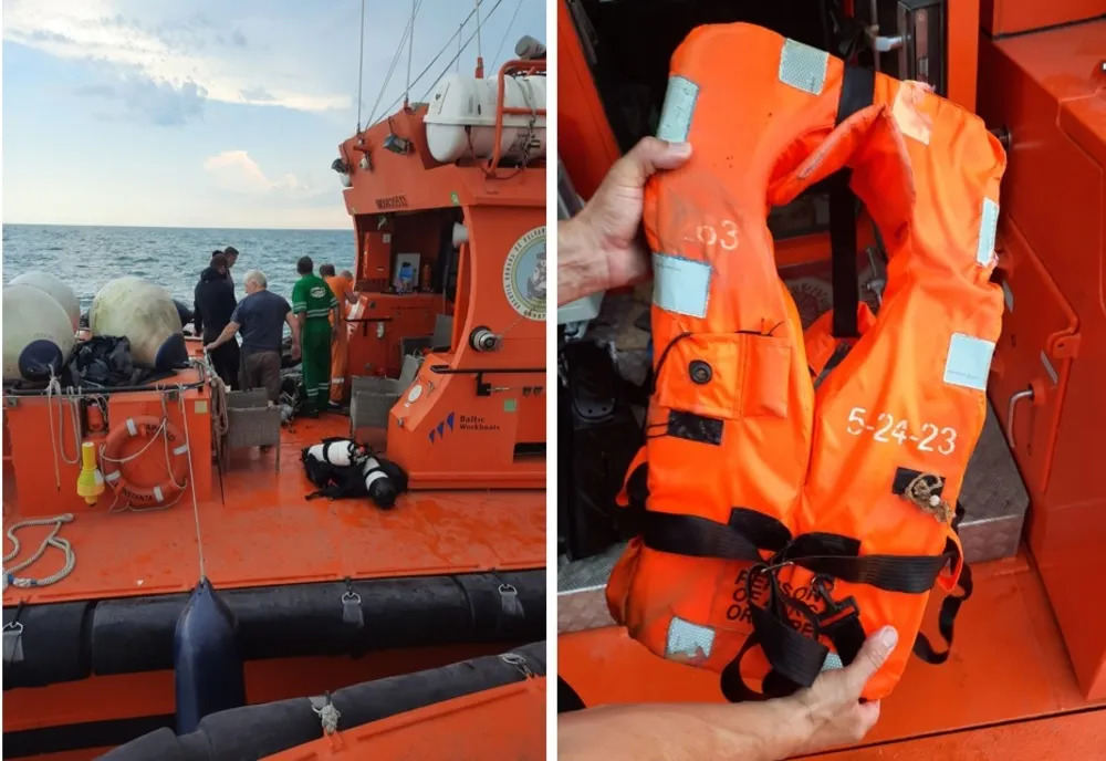 Plută de salvare cu însemne militare, recuperată din Marea Neagră