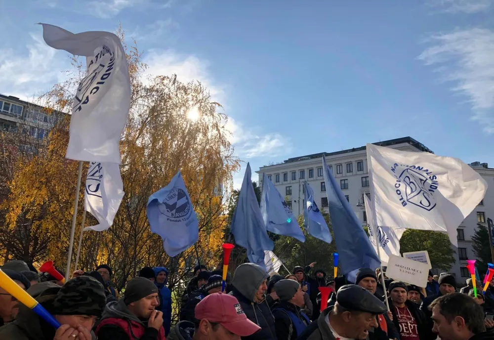 Protest al sindicaliștilor de la Damen Mangalia 