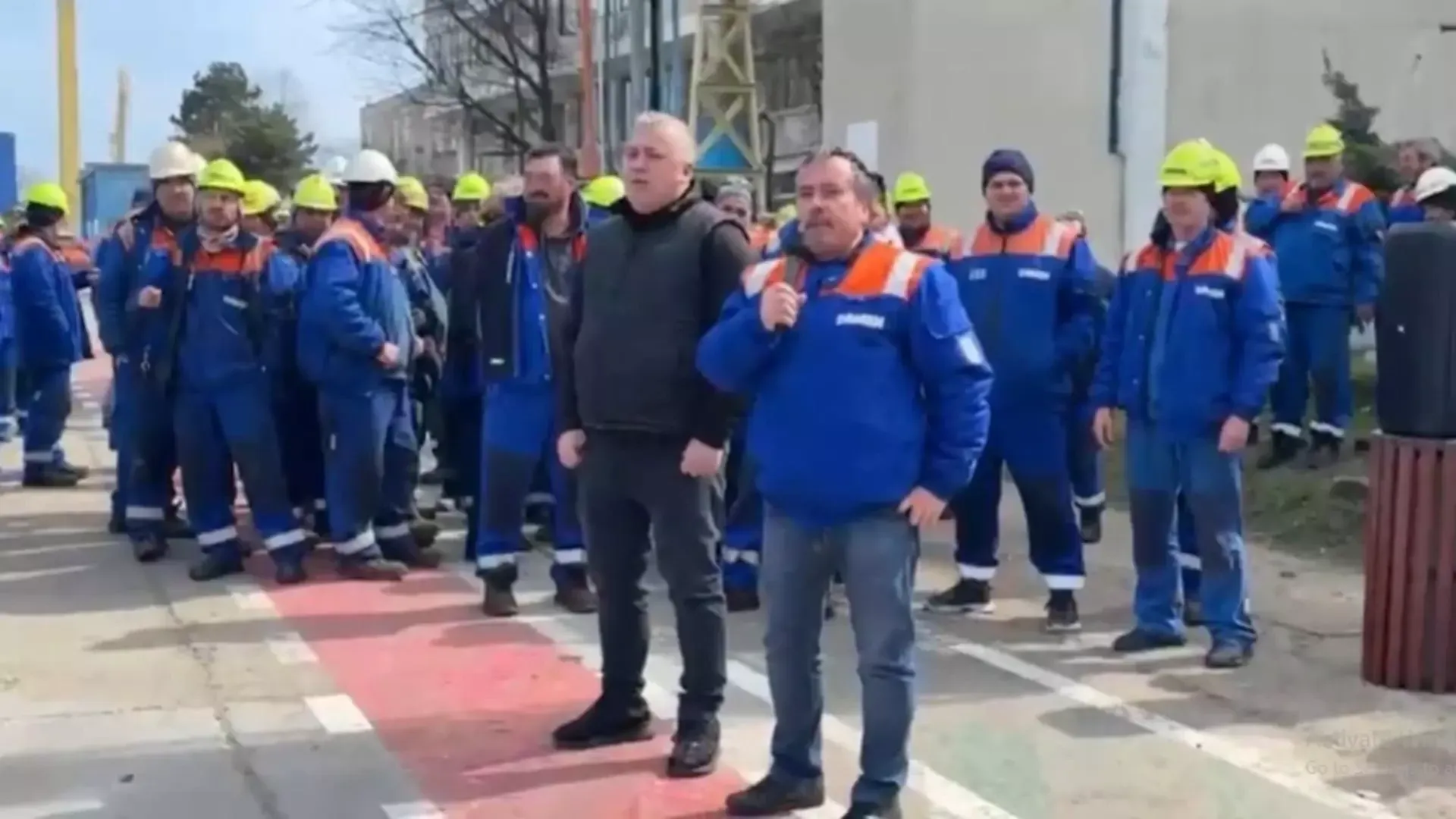 Protest la santierul naval Mangalia