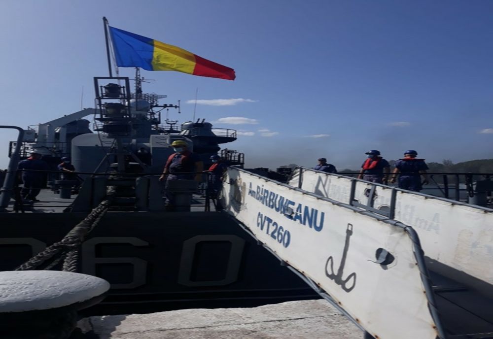 Navă militară românească, la un exercițiu în Marea Neagră 