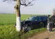 FOTO| A intrat cu mașina în copac, după ce a lovit un pieton