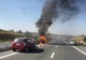 VIDEO FOTO| Accident rutier pe Autostrada Soarelui. O mașină a luat foc