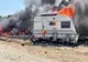 FOTO VIDEO| Rulote cuprinse de flăcări la 2 Mai 