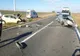 FOTO| Coliziune frontală între două mașini pe DN2A.Trafic întrerupt