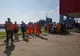VIDEO Protest la  Agenţia Română de Salvare a Vieţii Omeneşti pe Mare după anunţul ministrului Transporturilor de desfiinţare a instituţiei