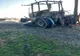 Tractor cuprins de flăcări. Panică pe DN22