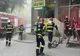 VIDEO Incendiu violent la o casă de schimb valutar. Degajări mari de fum