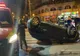 VIDEO FOTO Cascadorie pe șosea, mașină răsturnată