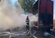 Incendiu TIR pe DN38. Intervin pompierii